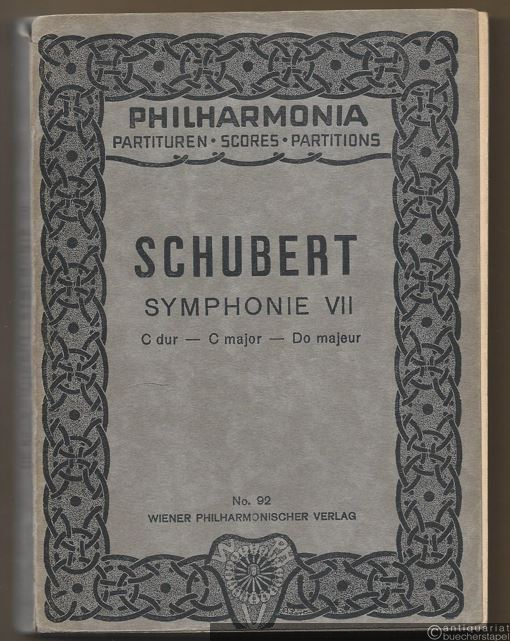  - Symphonie VII  C-Dur (= Philharmonia Taschenpartituren, No. 92).