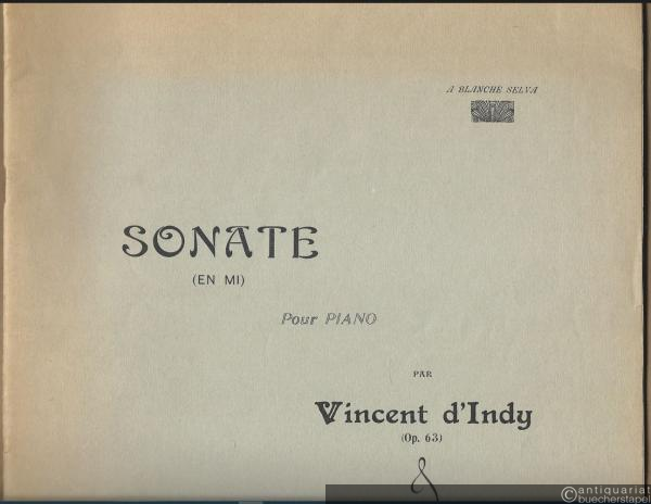 - Sonate (en mi), Op. 63 pour piano (1907).