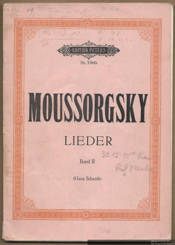  - Lieder für Singstimme und Klavier. Band II: 7 Lieder (= Edition Peters, Nr. 3394b).