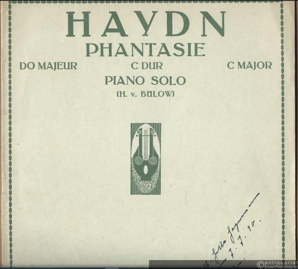  - Phantasie C-Dur (= Klassische Klavierwerke aus Hans von Bülow's Concertprogrammen, II. Band. Universal-Edition, No. 1324a). Piano solo.