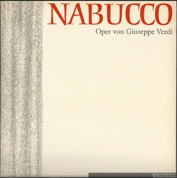  - Nabucco. Oper in vier Teilen von Temistocle Solera. Klavierauszug mit Text.