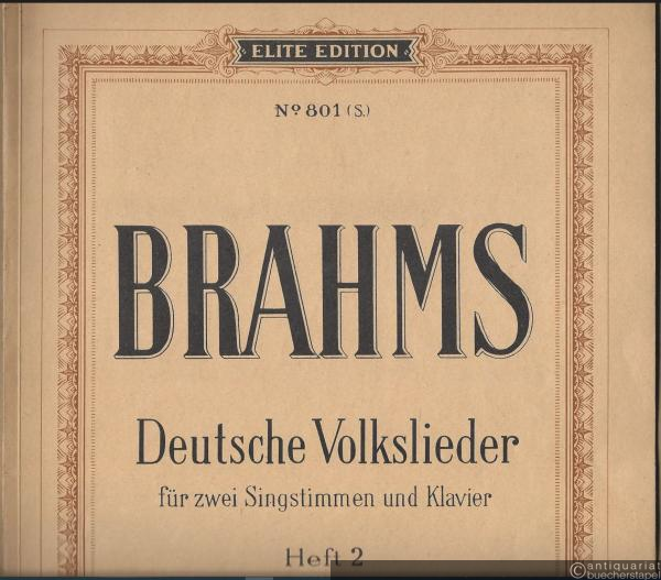  - Deutsche Volkslieder für zwei Singstimmen und Klavier, Heft 2 [No. 7-12] (= Elite Edition, No. 801 S.).