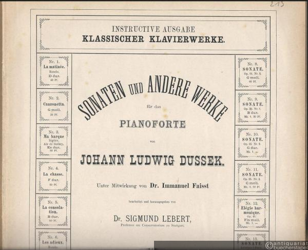  - Ma barque legere. Es Dur. Air de Gretry (= Instructive Ausgabe Klassischer Klavierwerke. Sonaten und andere Werke für das Pianoforte von Johann Ludwig Dussek, No. 3).
