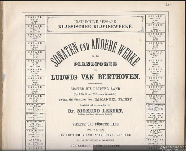  - Sechs Variationen über das Duett "Nel cor piu non mi sento" aus der Oper "La Molinara" von Paisiello. G dur (= Instructive Ausgabe Klassischer Klavierwerke. Sonaten und andere Werke für das Pianoforte von Ludwig van Beethoven, Band 3, Nr. 1).