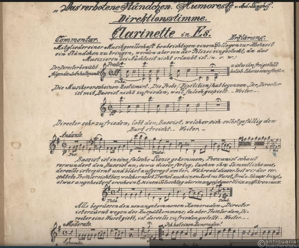  - Das verbotene Ständchen. Humoreske von Ad. Langhof. 9 Stimmen.