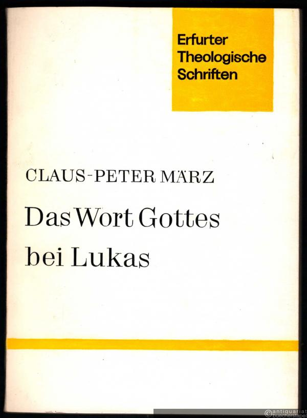  - Das Wort Gottes bei Lukas. Die lukanische Worttheologie als Frage an die neuere Lukasforschung (= Erfurter Theologische Schriften, hrsg. v. W. Ernst u. K. Feiereis, Band 11).
