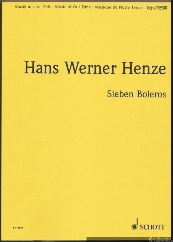  - Sieben Boleros für großes Orchester (1999) (= Musik unserer Zeit / Music of our time, Nr. 9429). Studienpartitur / Study score.