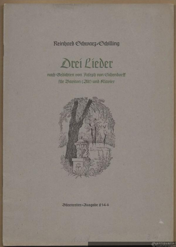  - Drei Lieder nach Gedichten von Joseph von Eichendorff für Bariton (Alt) und Klavier (= Bärenreiter-Ausgabe 2144).