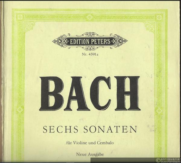  - Sechs Sonaten für Violine und Cembalo, Band I (= Edition Peters, Nr. 4591a).