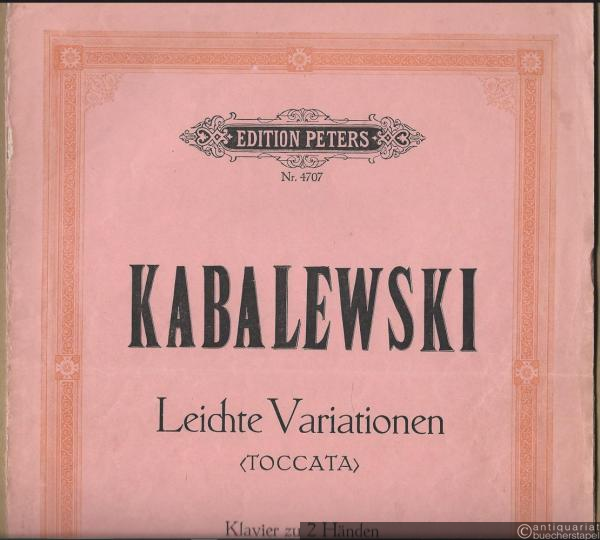  - Leichte Variationen (Toccata) für Klavier zu 2 Händen, Opus 40 Nr. 1 (= Edition Peters, Nr. 4707).