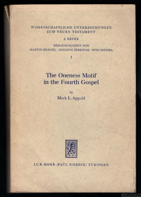  - The Oneness Motif in the Fourth Gospel. Motif analysis and exegetical probe into the theology of John (= Wissenschaftliche Untersuchungen zum Neuen Testament, hrsg. v. Martin Hengel u. a., 2. Reihe, Bd. 1).