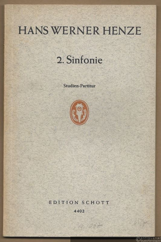  - 2. Sinfonie für großes Orchester (1949) (= Edition Schott, Nr. 4402). Studien-Partitur.
