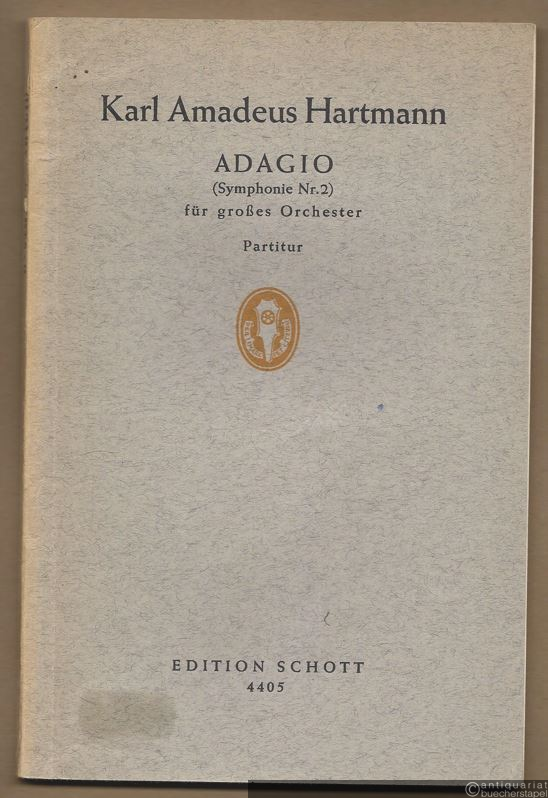  - Adagio (Symphonie Nr. 2) für großes Orchester (= Edition Schott, Nr. 4405). Partitur.