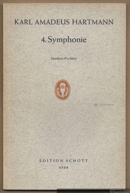  - 4. Symphonie für Streichorchester (= Edition Schott, Nr. 4564). Studien-Partitur.