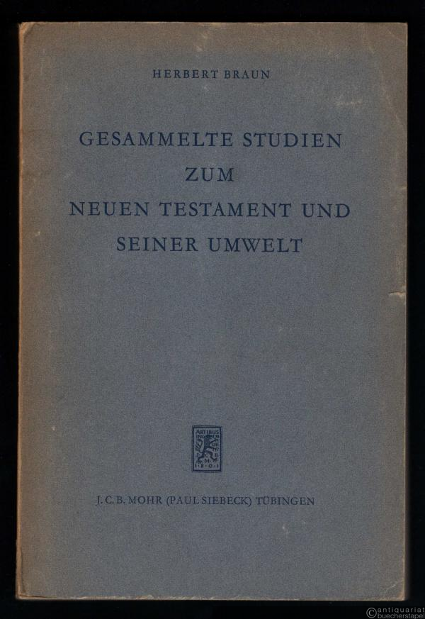  - Gesammelte Studien zum Neuen Testament und seiner Umwelt.
