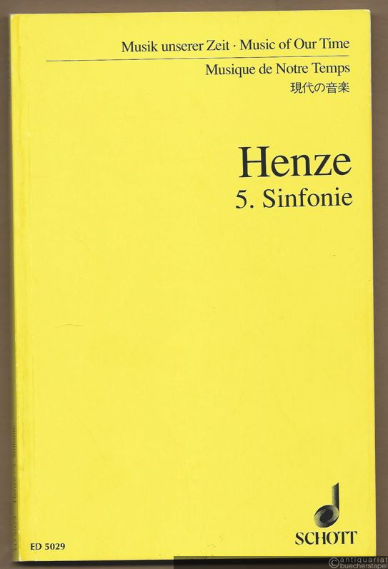  - 5. Sinfonie für großes Orchester (1962) (= Musik unserer Zeit. Edition Schott, Nr. 5029). Studien-Partitur.
