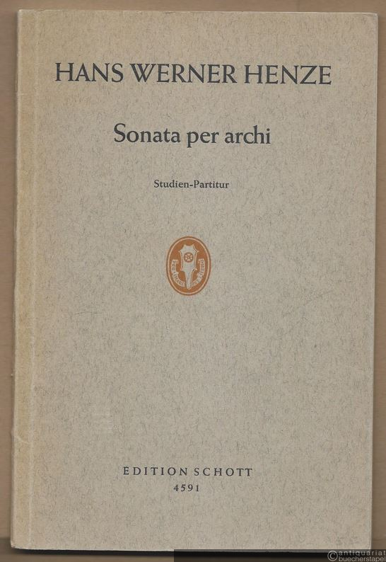  - Sonata per archi (= Edition Schott, Nr. 4591). Studien-Partitur.