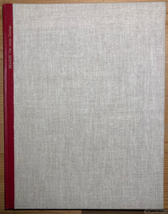  - Vier ernste Gesänge mit Klavierbegleitung, op. 121 (= Edition Schott, Nr. 1671). Ausgabe für Bass.