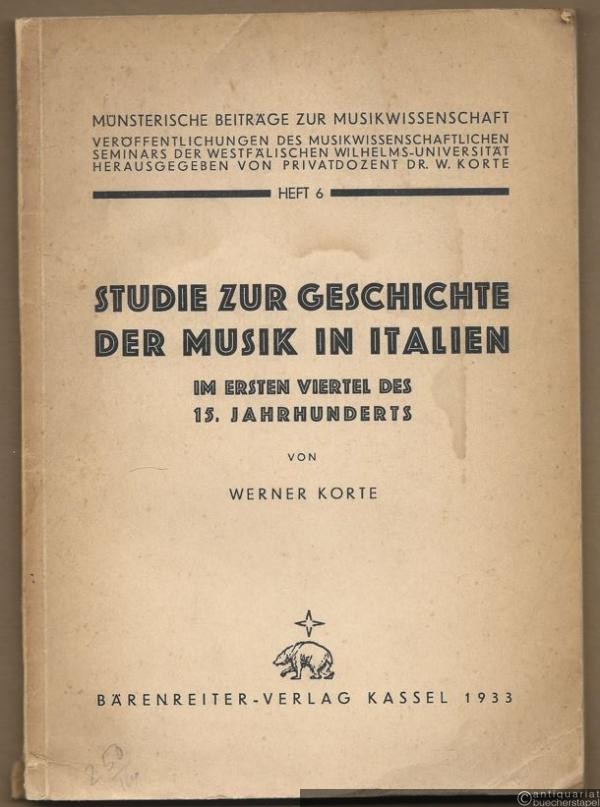  - Studie zur Geschichte der Musik in Italien im ersten Viertel des 15. Jahrhunderts (= Münsterische Beiträge zur Musikwissenschaft, Heft 6).
