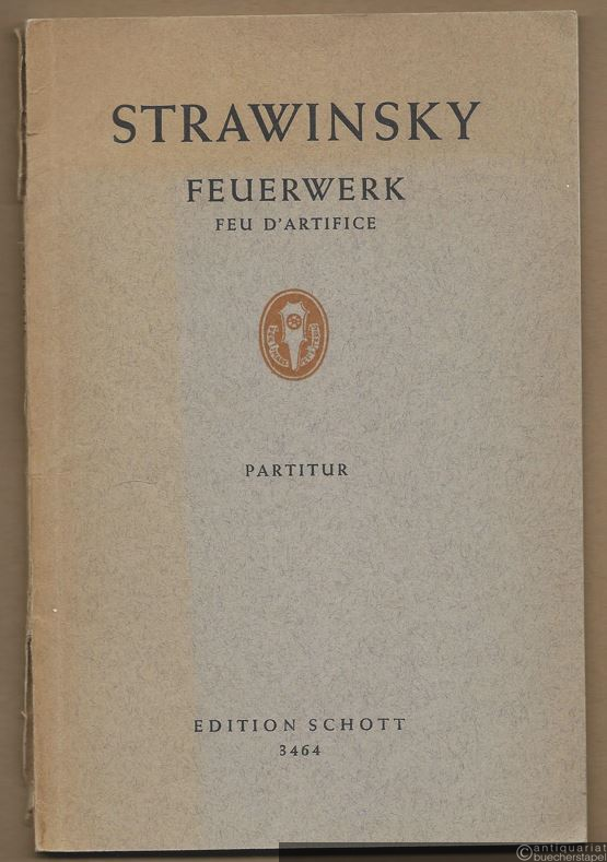  - Feuerwerk, Op. 4. Eine Fantasie für großes Orchester / Feu d'artifice (= Edition Schott, Nr. 3464). Studien-Partitur.