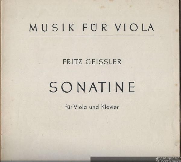  - Sonatine für Viola und Klavier (= Edition Breitkopf, Nr. 5818).