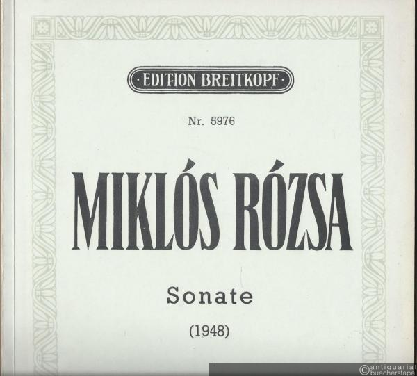 - Sonate für Klavier (1948), Op. 20 (= Edition Breitkopf, Nr. 5976).