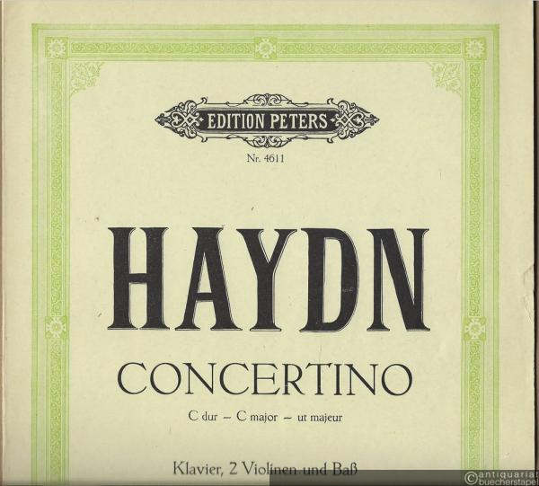  - Concertino in C (Divertimento) für Klavier, zwei Violinen und Bass (Violoncello und Kontrabass) (= Edition Peters, Nr. 4611).