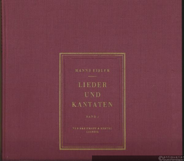  - Lieder und Kantaten, Band 3.