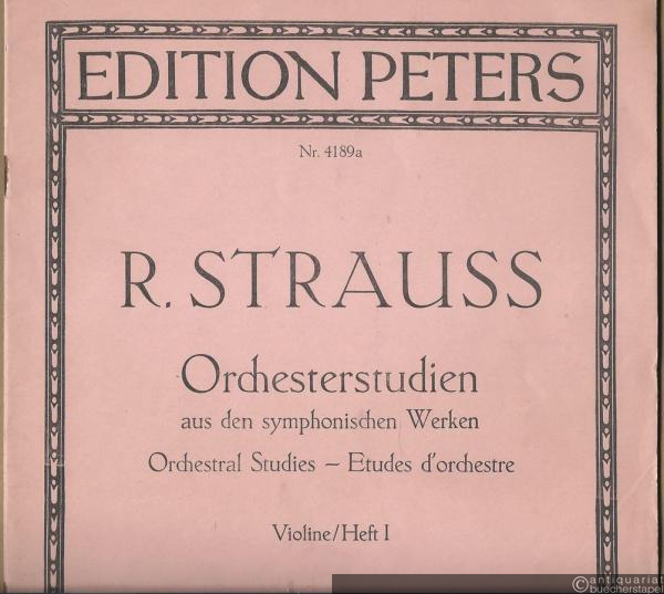  - Orchesterstudien aus den symphonischen Werken für Violine (= Edition Peters, Nr. 4189a). Heft 1.