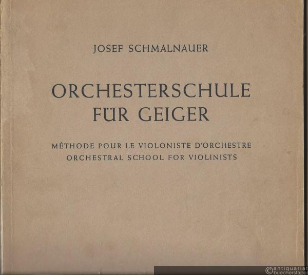  - Orchesterschule für Geiger. Die technisch wichtigsten Stellen aus der Konzert- und Opernliteratur von der Klassik bis heute. Richard Wagner, Opern und Musikdramen / Methode pour le Violiniste d'orchestre / Orchestral School for Violinists (= Edition Schott, 2843). Heft III.