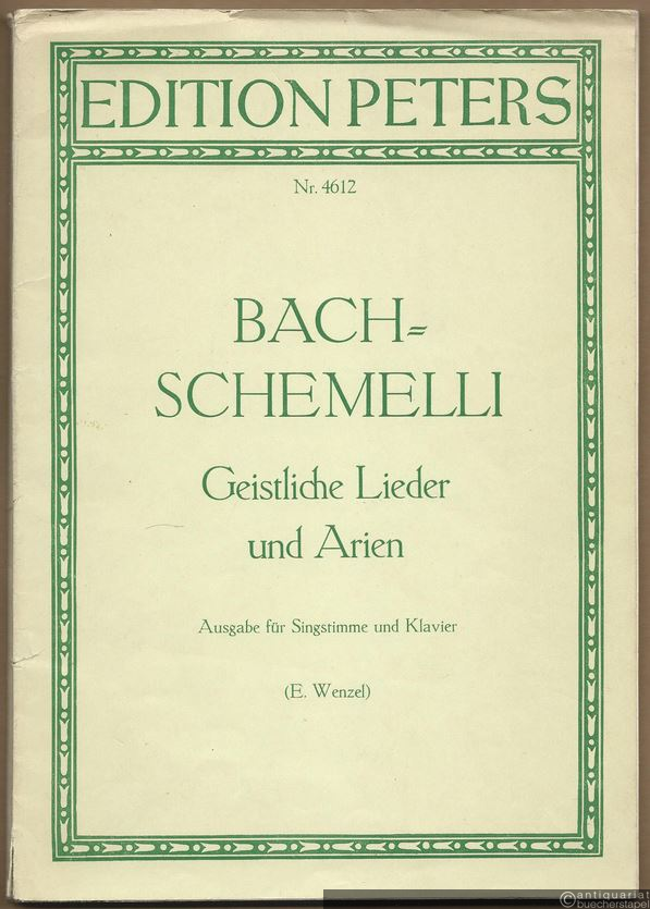  - 69 Geistliche Lieder und Arien mit beziffertem Bass (= Edition Peters, Nr. 4612). Ausgabe für Singstimme und Klavier.