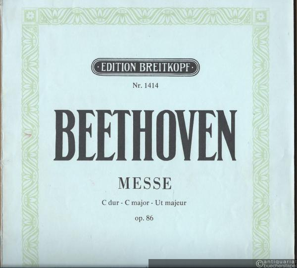  - Messe C-Dur für Soli, Chor, Orchester und Orgel, Op. 86 (= Edition Breitkopf, Nr. 1414). Klavierauszug.