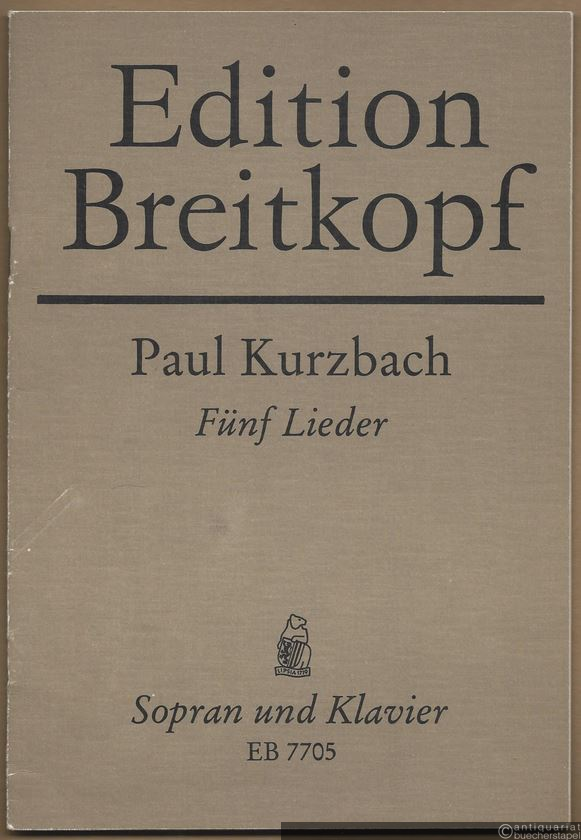  - Fünf Lieder auf Gedichte von Eva Strittmatter für Sopran und Klavier (= Edition Breitkopf, Nr. 7705).