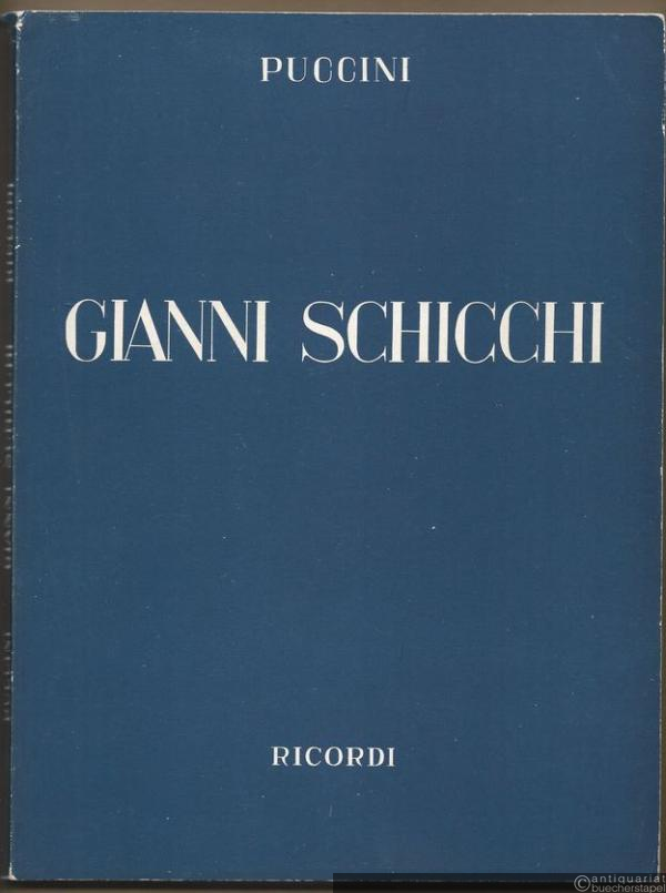  - Gianni Schicchi. Klavierauszug.