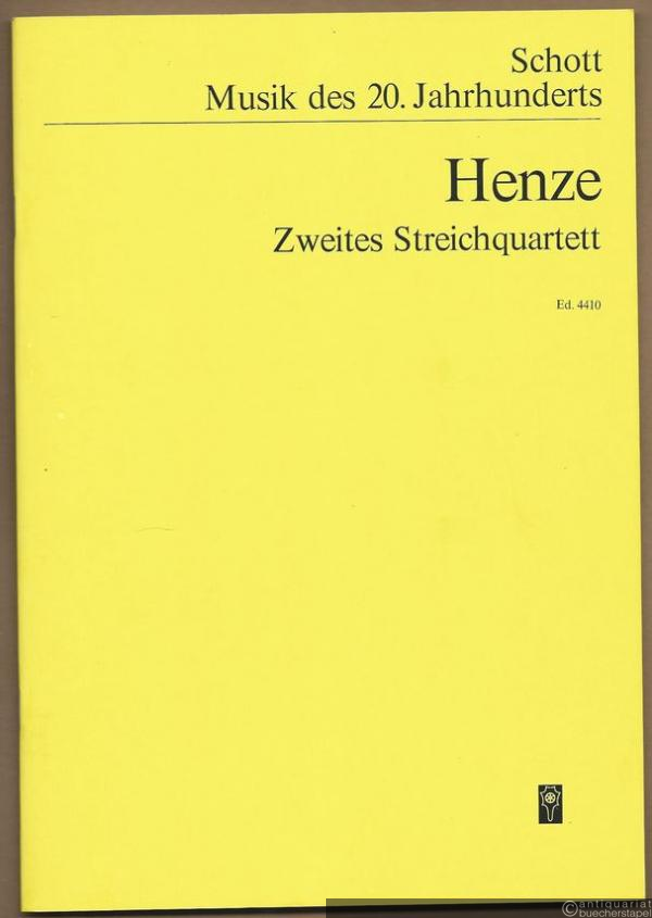  - 2. Streichquartett für zwei Violinen, Viola und Violoncello / Second string quartet for two violins, viola and violoncello (= Musik des 20. Jahrhunderts. Edition Schott, Nr. 4410). Studien-Partitur.