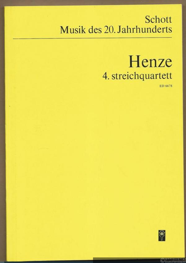  - 4. Streichquartett [für zwei Violinen, Viola und Violoncello] / 4th string quartet [for two violins, viola and violoncello] (1976) (= Musik des 20. Jahrhunderts. Edition Schott, Nr. 6678). Studien-Partitur.