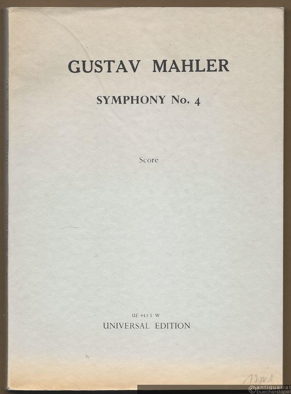  - Symphony No. 4 (= Universal Edition 952 L W). Score.