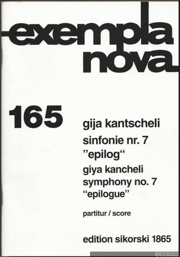  - Sinfonie Nr. 7 "Epilog" / Symphony No. 7 "Epilogue" (1986) (= Edition Sikorski, Nr. 1865. Exempla nova 165). Partitur.