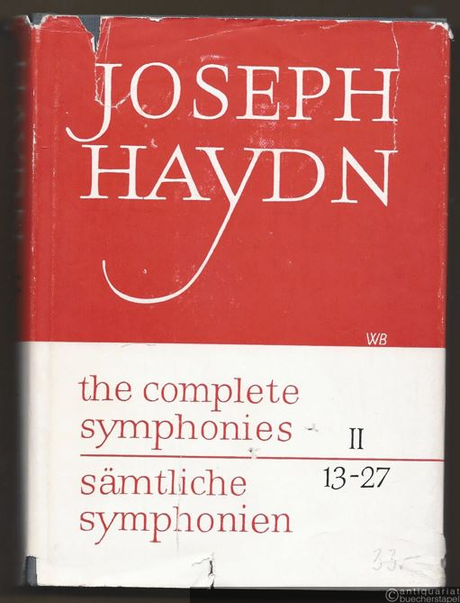  - Symphonien II (13 - 27) (= Joseph Haydn. Kritische Ausgabe sämtlicher Symphonien / Critical edition of the complete symphonies. Philharmonia No. 590). Partitur.