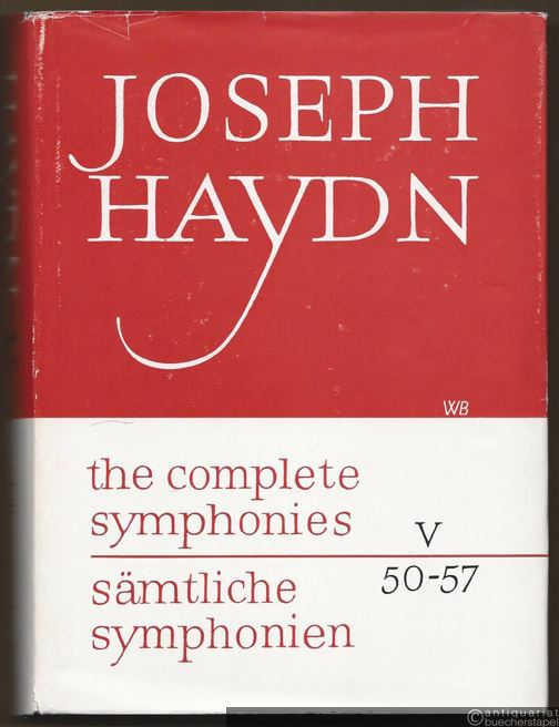  - Symphonien V (50 - 57) (= Joseph Haydn. Kritische Ausgabe sämtlicher Symphonien / Critical edition of the complete symphonies. Philharmonia No. 593). Partitur.