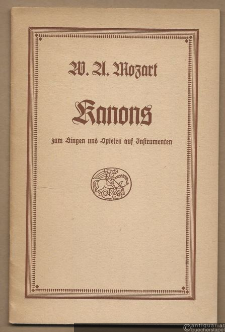  - Kanons zum Singen und Spielen auf Instrumenten (= Sonderdruck aus: Der Kanon, ein Singbuch für alle).