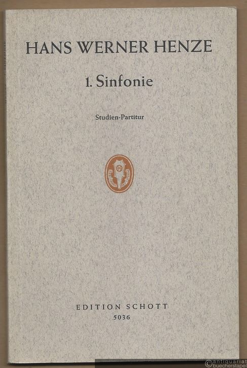  - 1. Sinfonie (1947). Neufassung 1963 für Kammerorchester (= Edition Schott, Nr. 5036). Studien-Partitur.