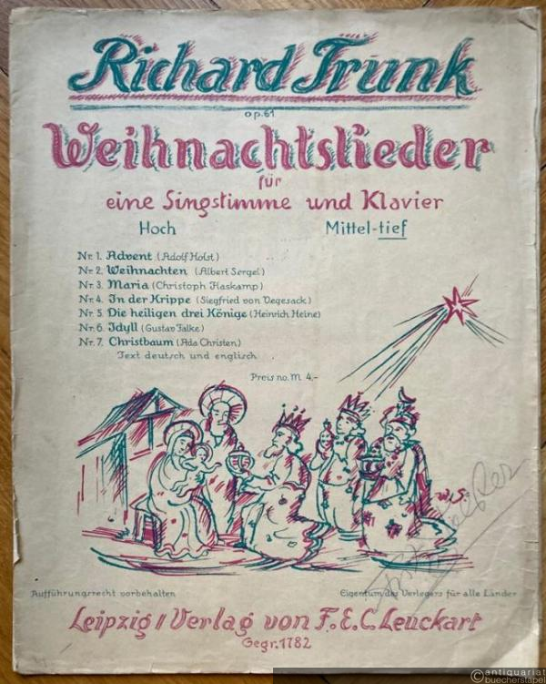  - Weihnachtslieder für eine Singstimme und Klavier, Op. 61. Mittel-tief.