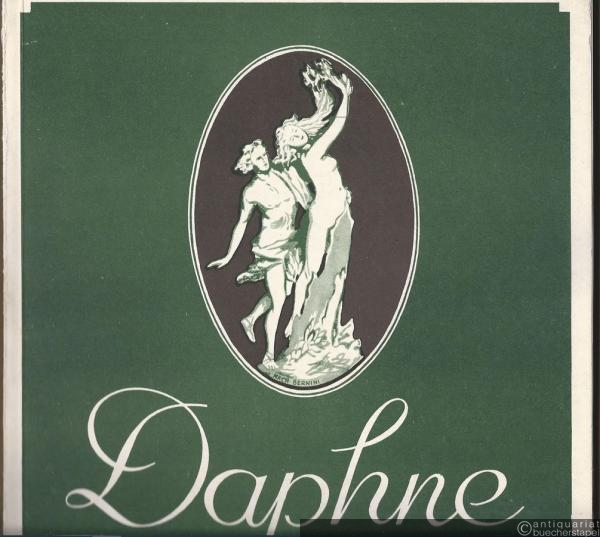  - Daphne. Bukolische Tragödie in einem Aufzug von Joseph Gregor. Musik von Richard Strauss, Op. 82. Klavierauszug mit Text.