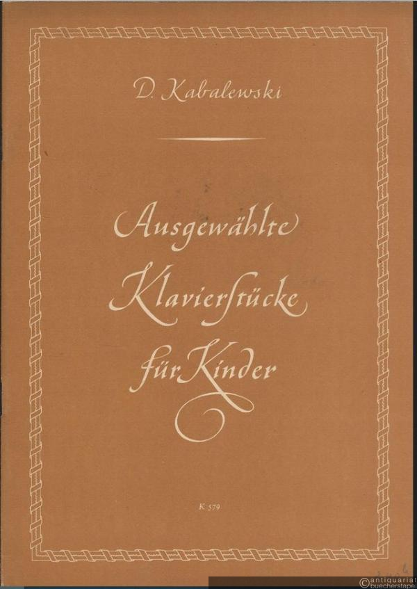  - Ausgewählte Klavierstücke für Kinder, Op. 27.
