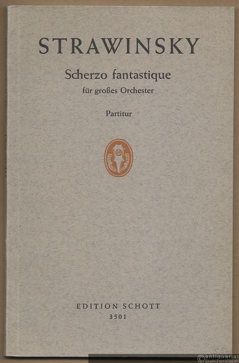  - Scherzo fantastique für großes Orchester, Op. 3 (= Edition Schott, Nr. 3501). Studien-Partitur.