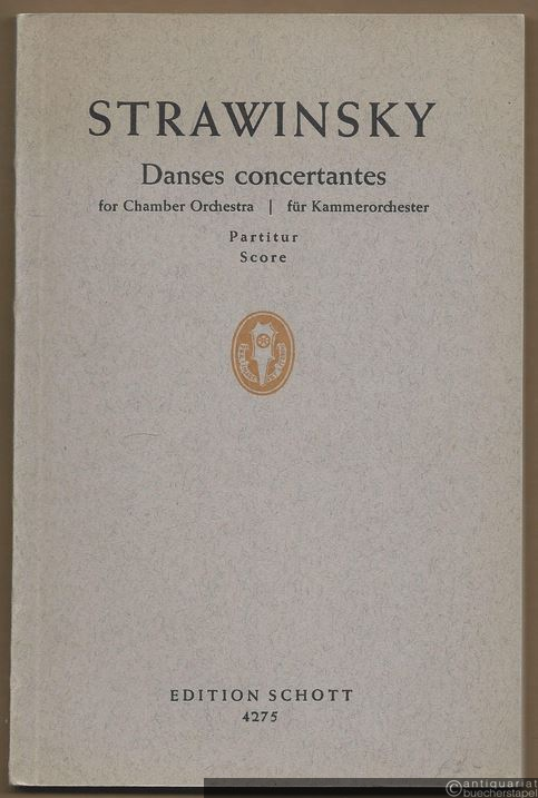  - Danses concertantes for chamber orchestra / für Kammerorchester (1941-42) (= Edition Schott, Nr. 4275). Partitur.