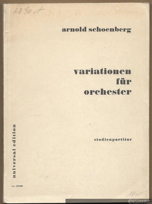  - Variationen für Orchester, Op. 31 (= Universal-Edition Nr. 12196). Studienpartitur.