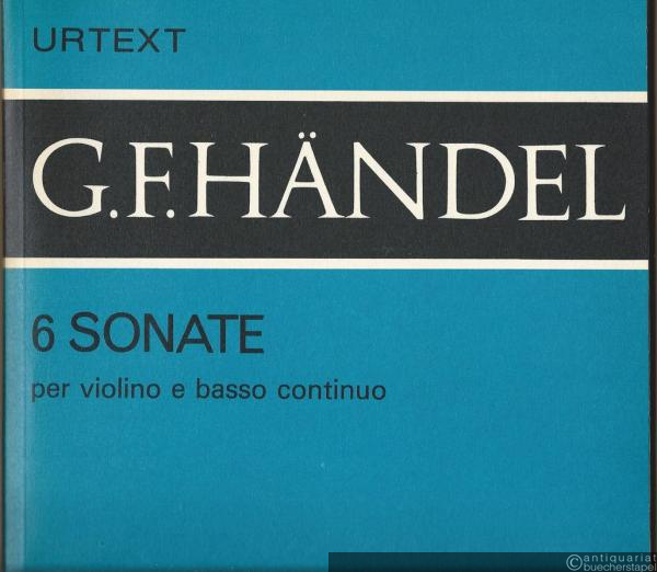  - 6 Sonate per violino e basso continuo. Urtext.