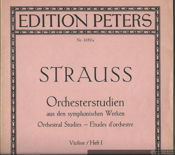  - Orchesterstudien aus den symphonischen Werken für Violine (= Edition Peters, Nr. 4189a). Heft 1.